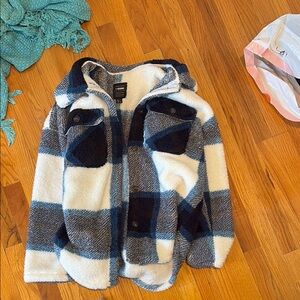 Blue and White Plaid Jacket